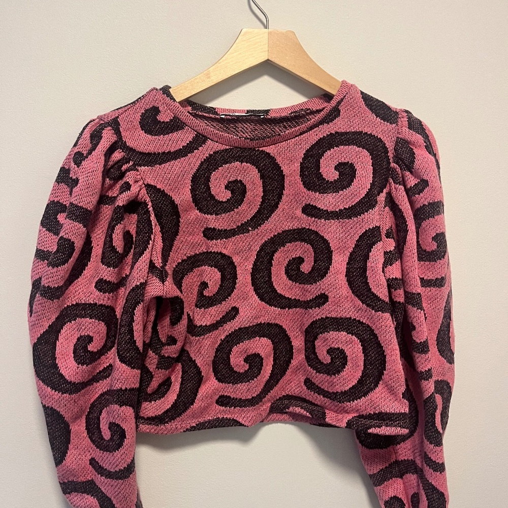 Large Zara Bubble Sleeve Crop Top